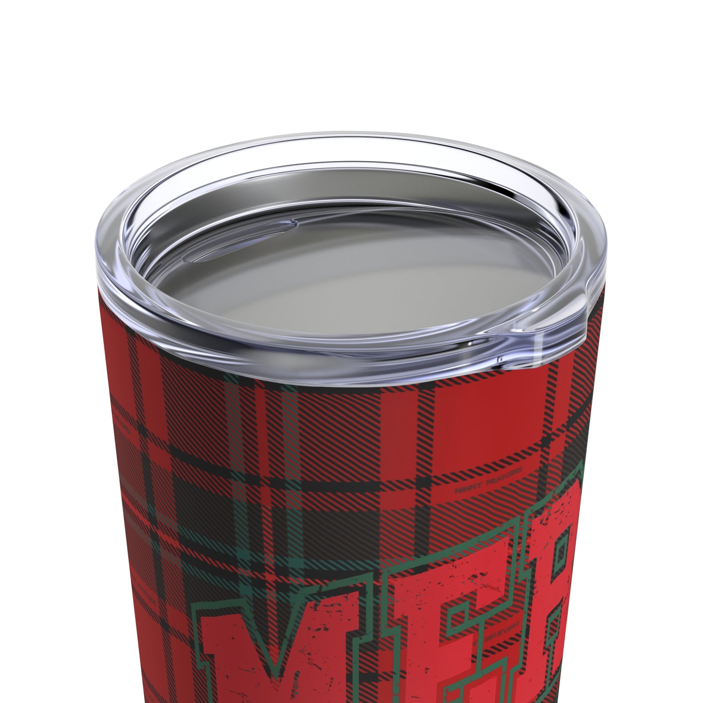 20oz Tumbler - Merry Movies Plaid
