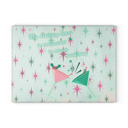 Glass Cutting Board - Holiday Spirit