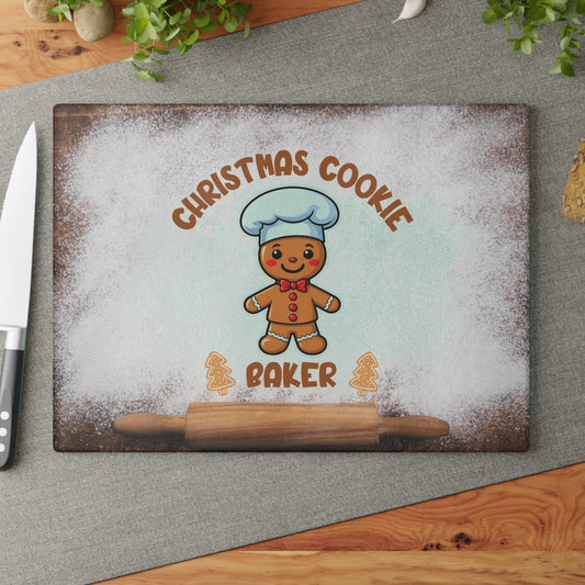 Glass Cutting Board - Cookie Baker