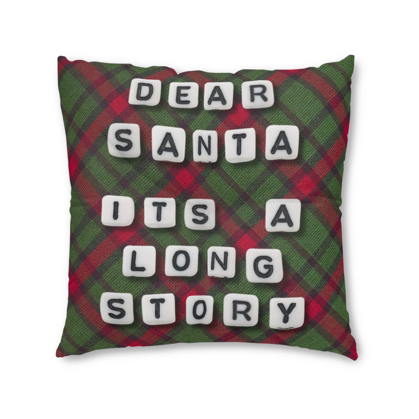 Tufted Floor Pillow - Dear Santa