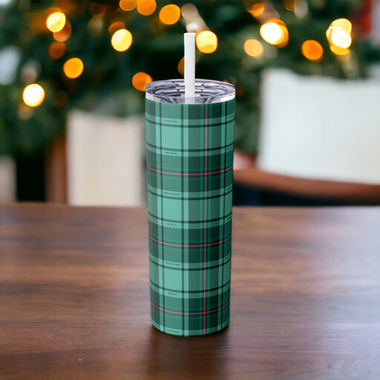 Skinny Tumbler - Frosty's Plaid