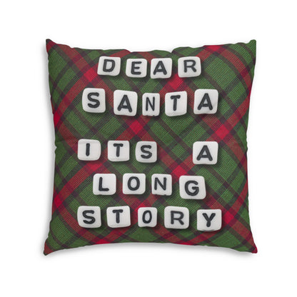 Tufted Floor Pillow - Dear Santa