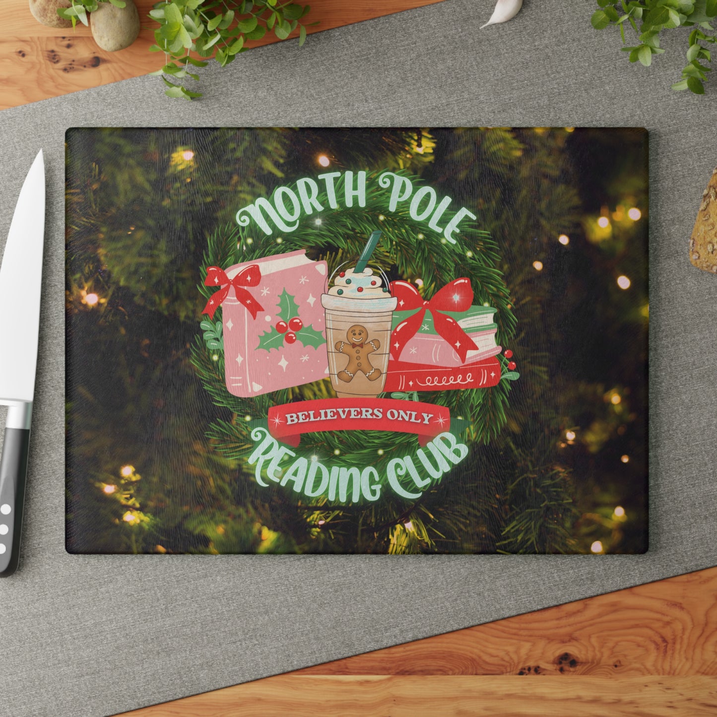 Glass Cutting Board - Reading Club