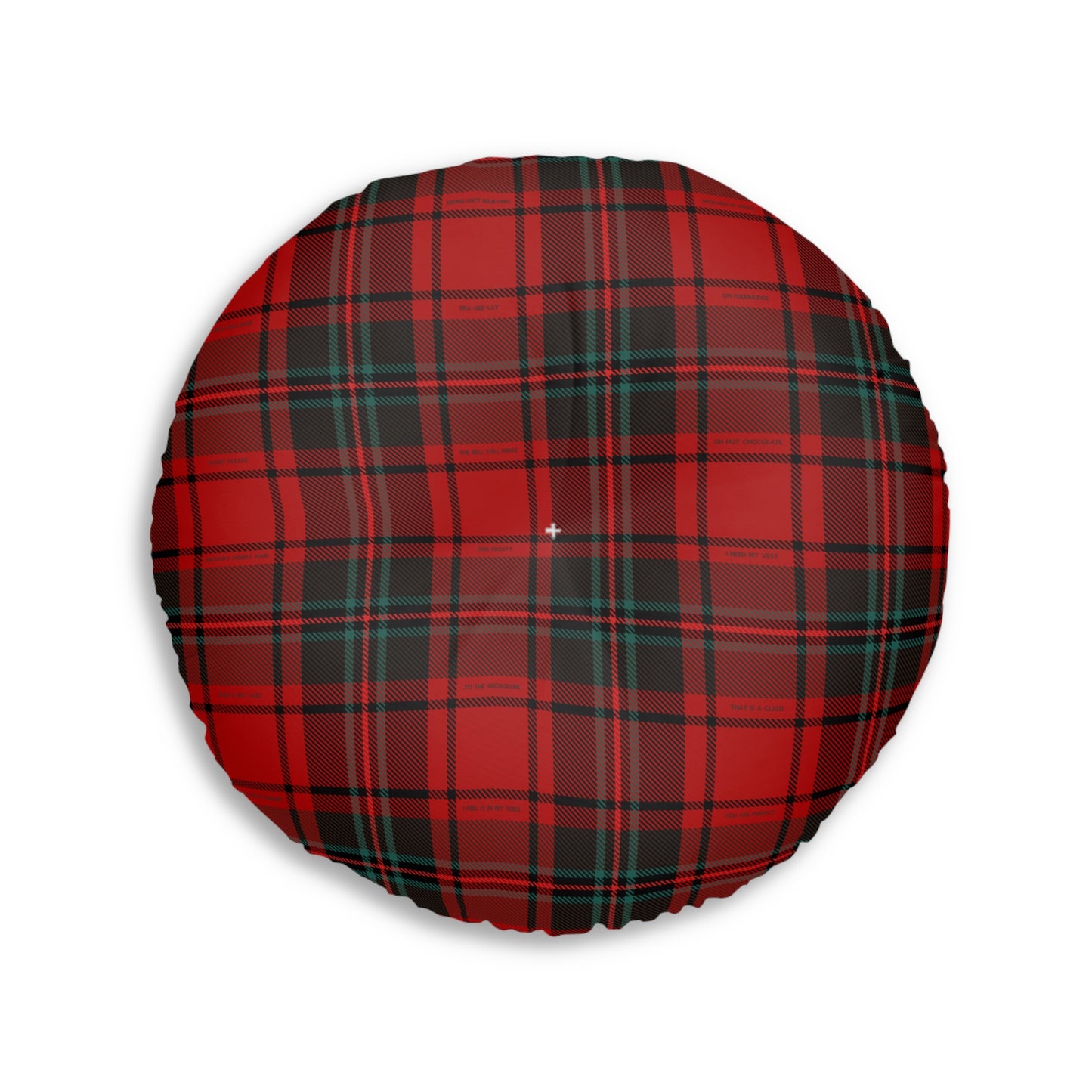 Tufted Floor Pillow - Merry Plaid