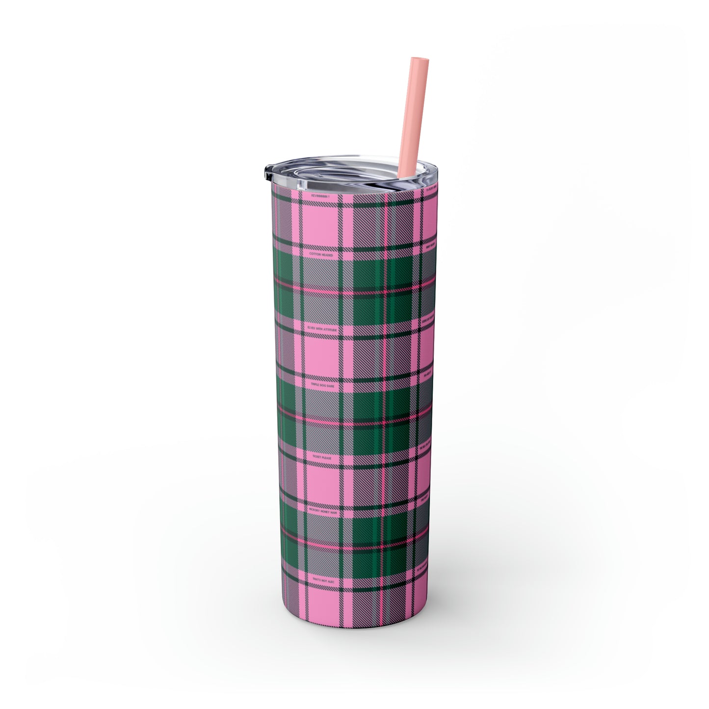 Skinny Tumbler - Rockin' Around Plaid