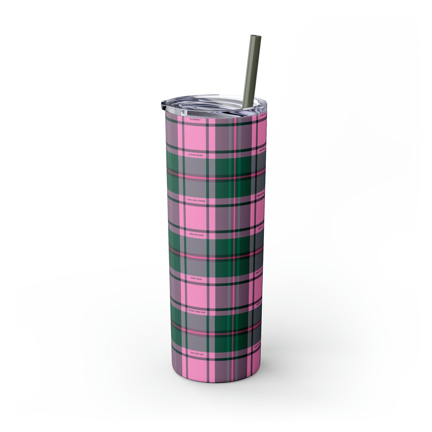 Skinny Tumbler - Rockin' Around Plaid