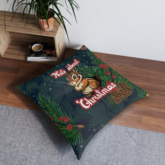 Tufted Floor Pillow - Nuts About Christmas