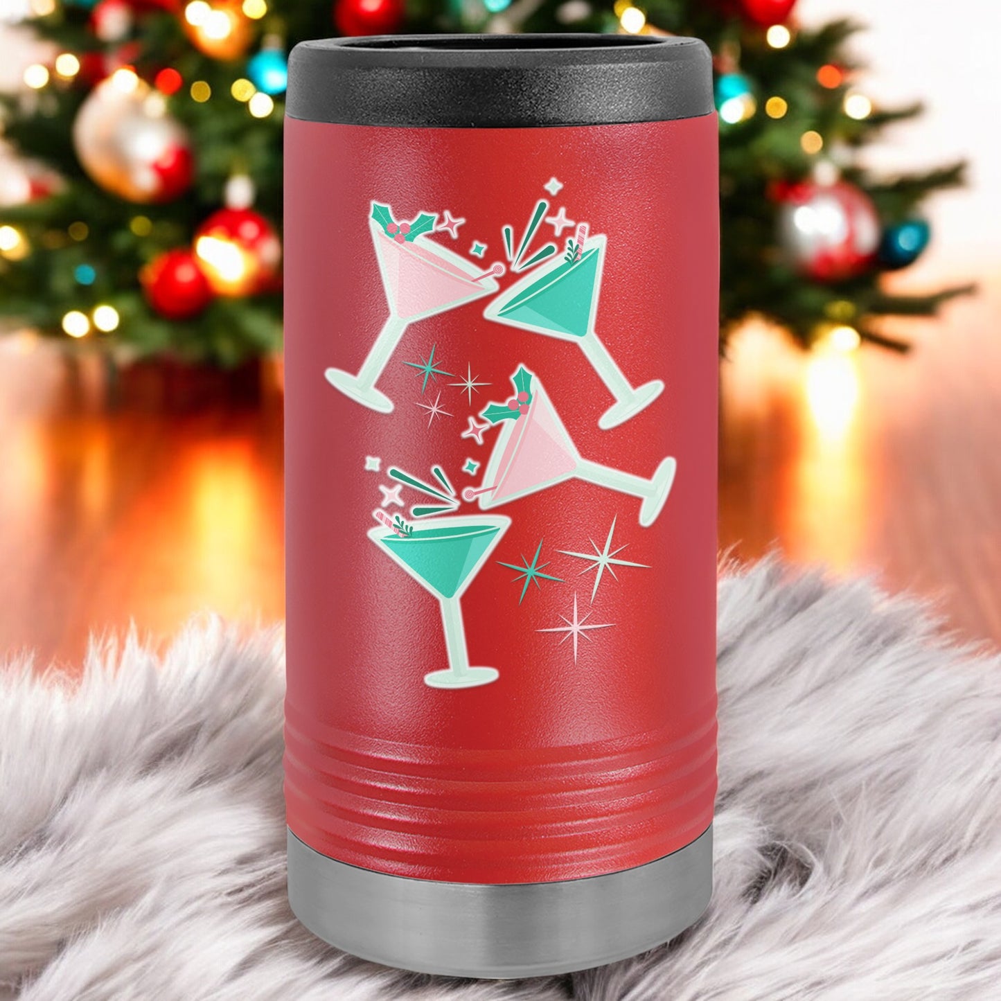 Slim Can Cooler - Holiday Spirit