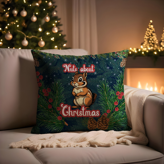 Throw Pillow - Nuts About Christmas